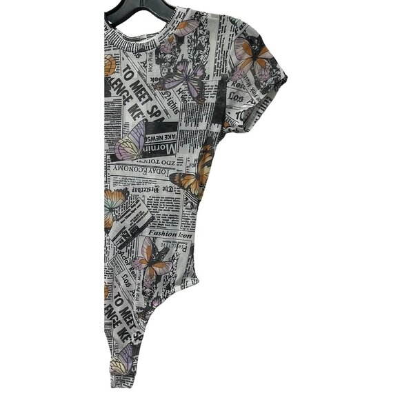 Rue 21 - Women's Short Sleeve Round Neck Bodysuit - White - Extra Small - Picture 11 of 11